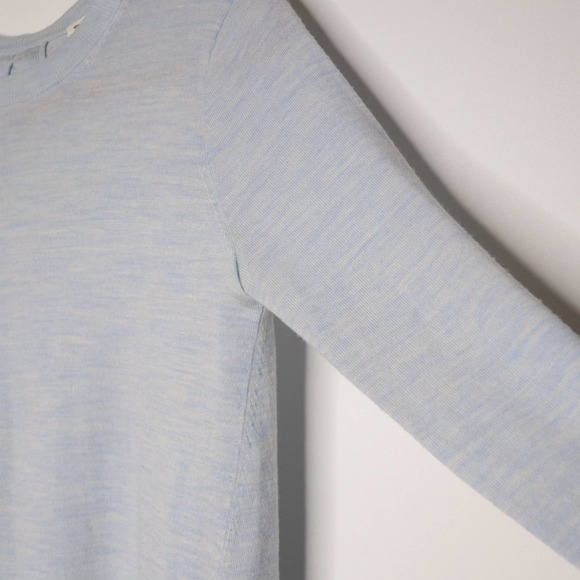 CLUB MONACO Sidone Bow Back Wool Sweater Crew Neck Melange Blue Women's S - Picture 5 of 12